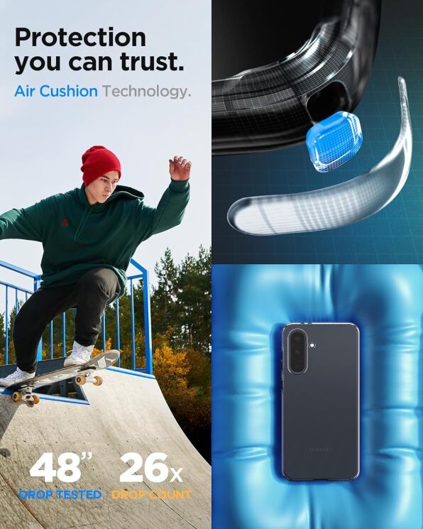 Защитный чехол Spigen (SGP) Liquid Crystal для Samsung Galaxy A36 (A366) ACS09167 - Crystal Clear: фото 15 из 16