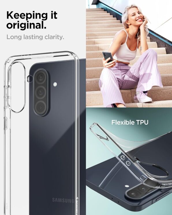 Защитный чехол Spigen (SGP) Liquid Crystal для Samsung Galaxy A36 (A366) ACS09167 - Crystal Clear: фото 12 из 16