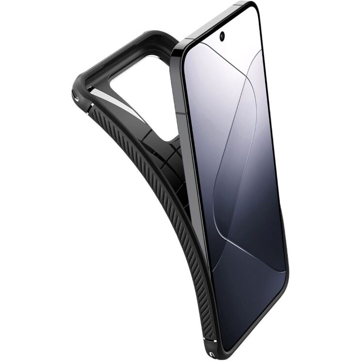 Защитный чехол Spigen (SGP) Rugged Armor для Xiaomi 14 - Matte Black: фото 6 из 16