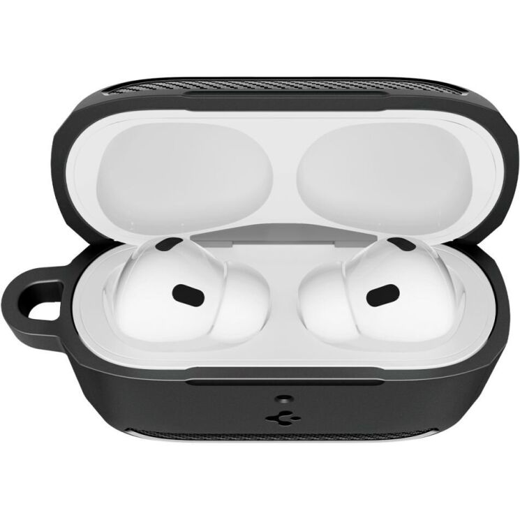 Защитный чехол Spigen (SGP) Rugged Armor (FH) для AirPods Pro 3 (ACS09822) - Matte Black: фото 9 из 18