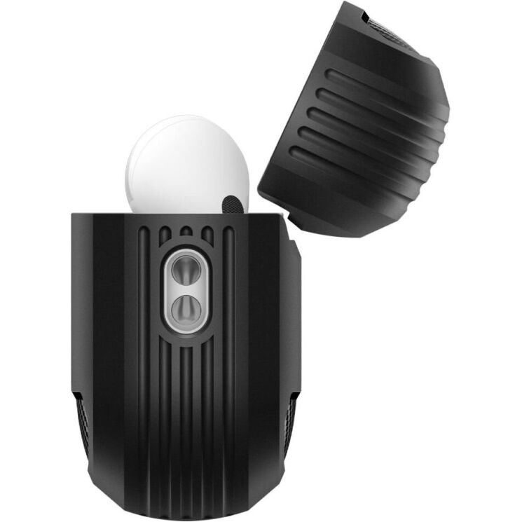Защитный чехол Spigen (SGP) Rugged Armor (FH) для AirPods Pro 3 (ACS09822) - Matte Black: фото 7 из 18