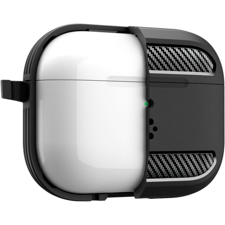 Защитный чехол Spigen (SGP) Rugged Armor (FH) для AirPods Pro 3 (ACS09822) - Matte Black: фото 10 из 18