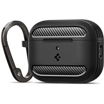 Защитный чехол Spigen (SGP) Rugged Armor (FH) для AirPods Pro 3 (ACS09822) - Matte Black: фото 1 из 18