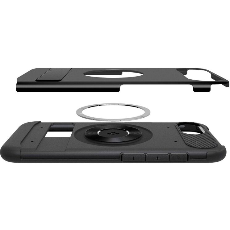 Защитный чехол Spigen (SGP) Slim Armor (MagFit) для Apple iPhone 16e (ACS09129) - Black: фото 6 из 9