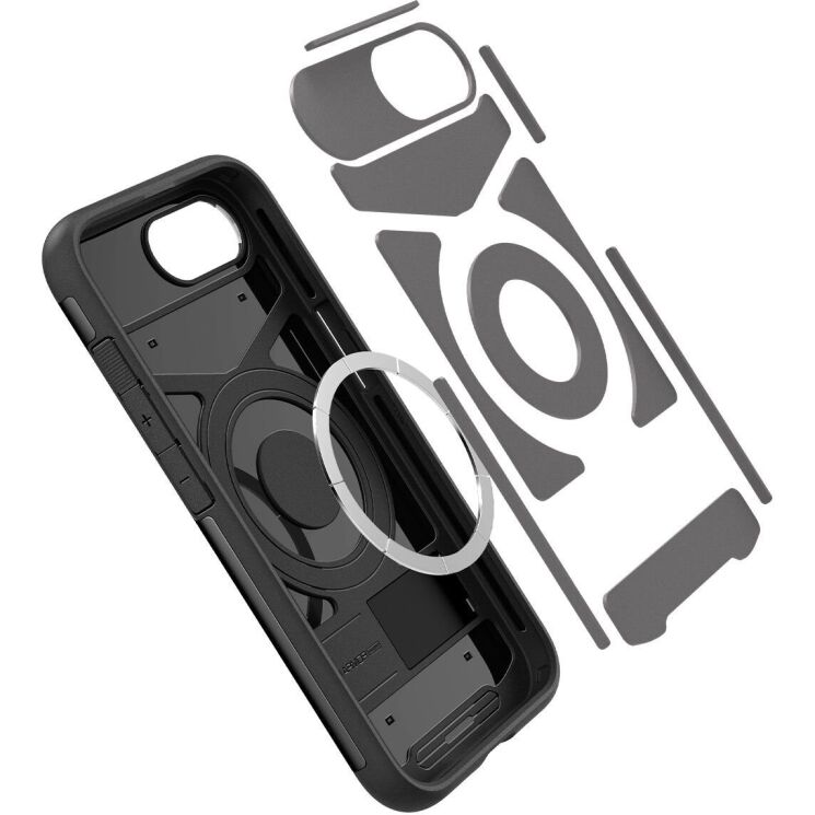Защитный чехол Spigen (SGP) Slim Armor (MagFit) для Apple iPhone 16e (ACS09129) - Black: фото 8 из 9