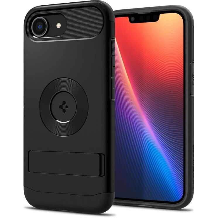 Защитный чехол Spigen (SGP) Slim Armor (MagFit) для Apple iPhone 16e (ACS09129) - Black: фото 1 из 9