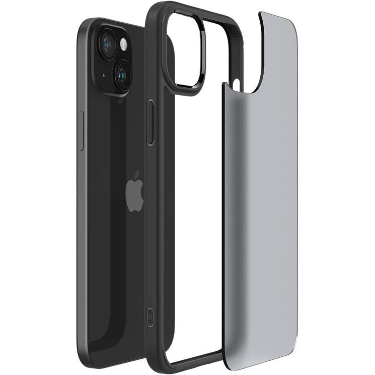 Защитный чехол Spigen (SGP) Ultra Hybrid для Apple iPhone 15 Plus - Frost Black: фото 4 из 16