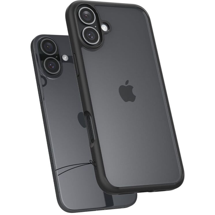Защитный чехол Spigen (SGP) Ultra Hybrid для Apple iPhone 16 Plus - Matte Black: фото 3 из 13