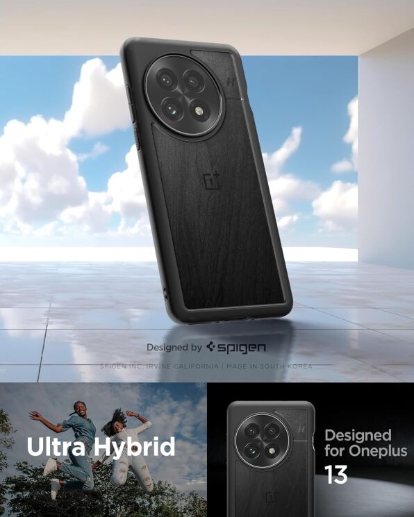 Захисний чохол Spigen (SGP) Ultra Hybrid для OnePlus 13 (ACS09067) - Black: фото 10 з 15
