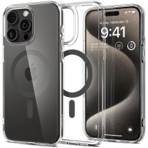 Защитный чехол Spigen (SGP) Ultra Hybrid (MagFit) для Apple iPhone 15 Pro Max - Graphite: фото 1 из 11