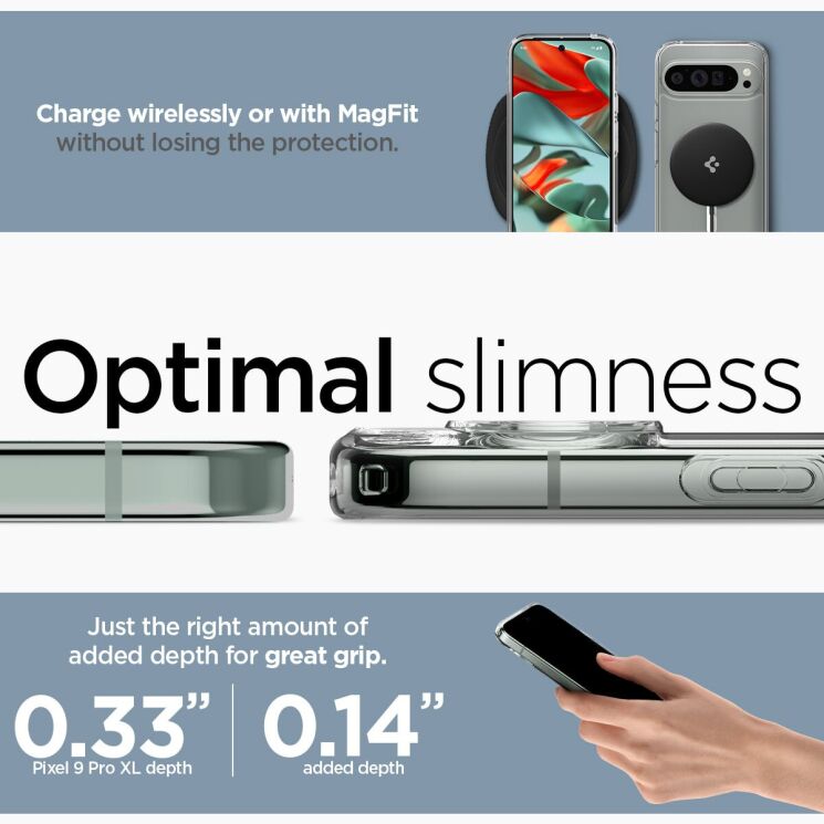 Защитный чехол Spigen (SGP) Ultra Hybrid OneTap Ring для Google Pixel 9 Pro XL (ACS07720) - White: фото 12 из 13
