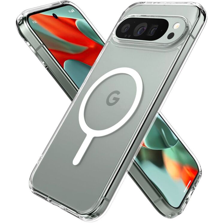 Защитный чехол Spigen (SGP) Ultra Hybrid OneTap Ring для Google Pixel 9 Pro XL (ACS07720) - White: фото 2 из 13