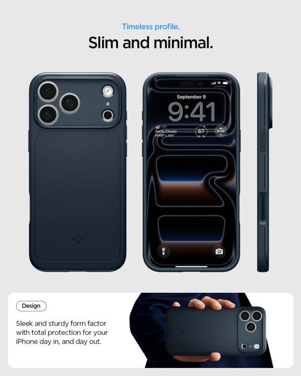 Защитный чехол Spigen Thin Fit (MagFit) для iPhone 18 Pro Max (ACS12107) - Gunmetal: фото 8 из 13