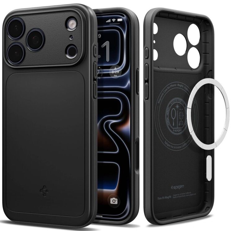 Захисний чохол Spigen Thin Fit (MagFit) для iPhone 18 Pro Max (ACS12105) - Black: фото 1 з 13