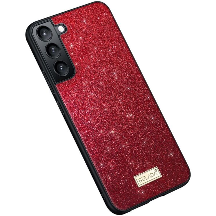 Защитный чехол SULADA Dazzling Glittery для Samsung Galaxy S25 Plus (S936) - Red: фото 1 из 6