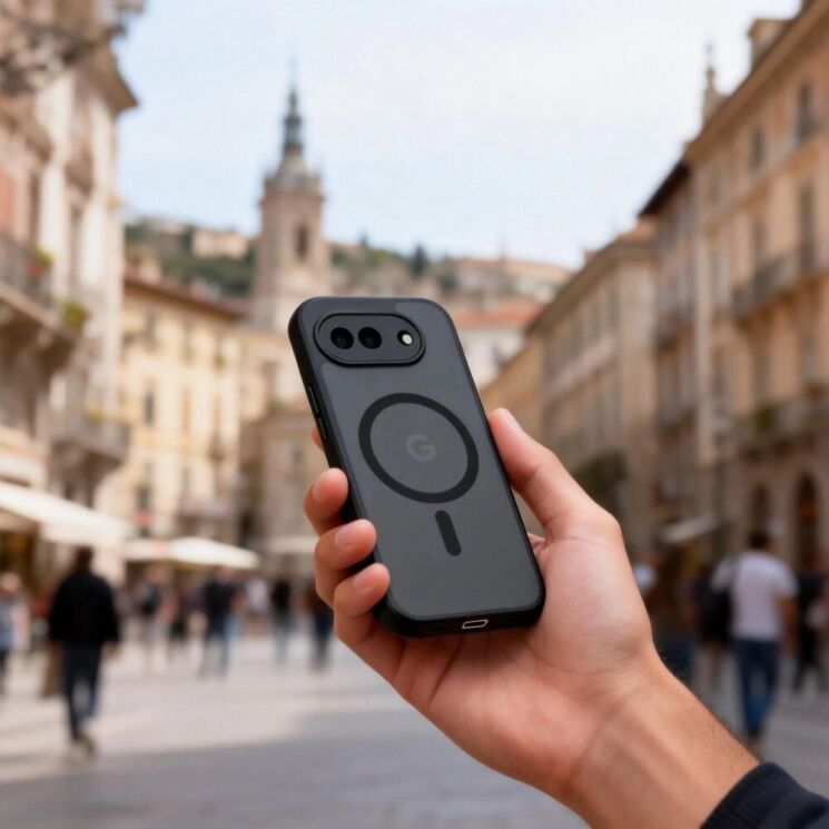 Защитный чехол Tech-Protect Magmat MagSafe для Google Pixel 10a - Matte Black: фото 4 из 6