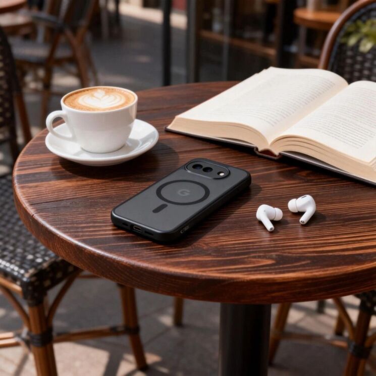 Защитный чехол Tech-Protect Magmat MagSafe для Google Pixel 10a - Matte Black: фото 5 из 6