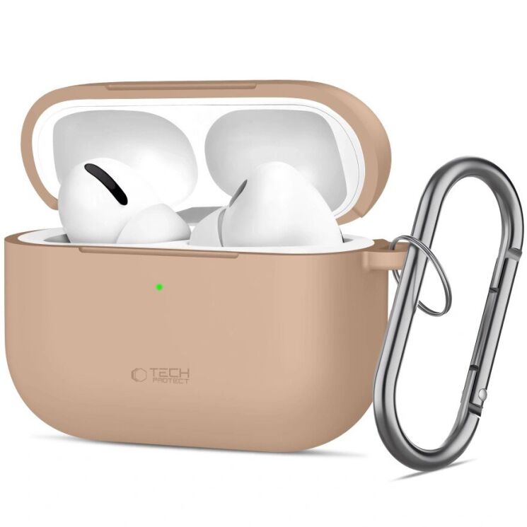Защитный чехол Tech-Protect Silicone Hook для AirPods Pro 3 - Caffe Latte: фото 1 из 8