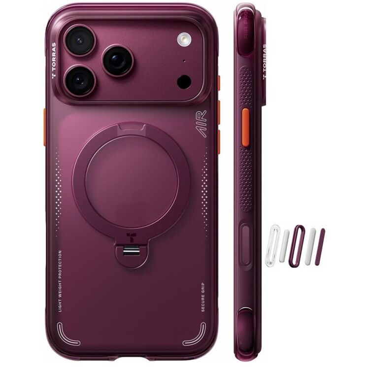 Защитный чехол TORRAS Ostand Q3 Air для Apple iPhone 18 Pro - Purple: фото 2 из 8