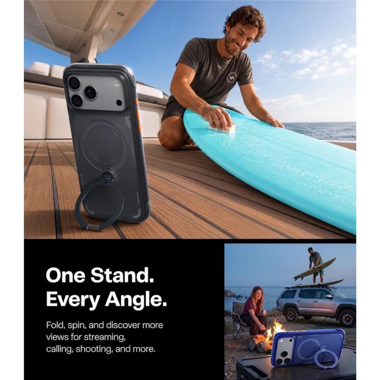 Защитный чехол TORRAS Ostand Q3 Air для Apple iPhone 18 Pro - Purple: фото 7 из 8