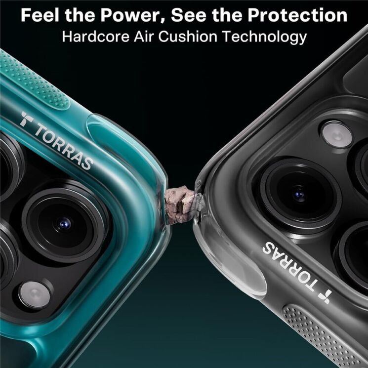 Захисний чохол TORRAS Ostand Q3 Air для iPhone 15 Pro - Green: фото 8 з 8