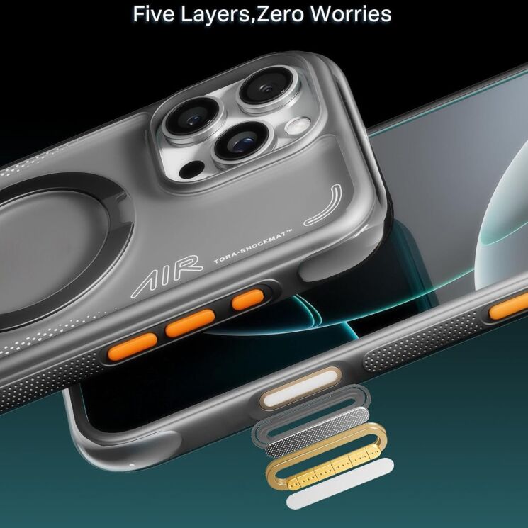 Захисний чохол TORRAS Ostand Q3 Air для iPhone 15 Pro - Green: фото 5 з 8