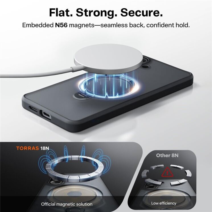 Захисний чохол TORRAS Ostand Q3 Spin (with MagSafe) для Samsung Galaxy S26 - Black: фото 6 з 12