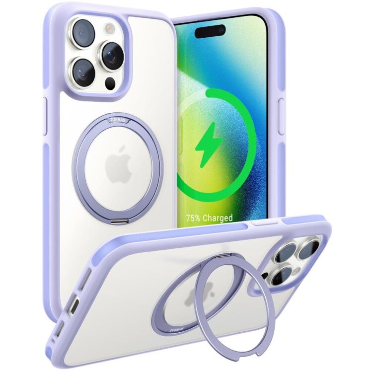 Защитный чехол TORRAS Ostand R Fusion Case для Apple iPhone 15 Pro Max - Light Purple: фото 1 из 7