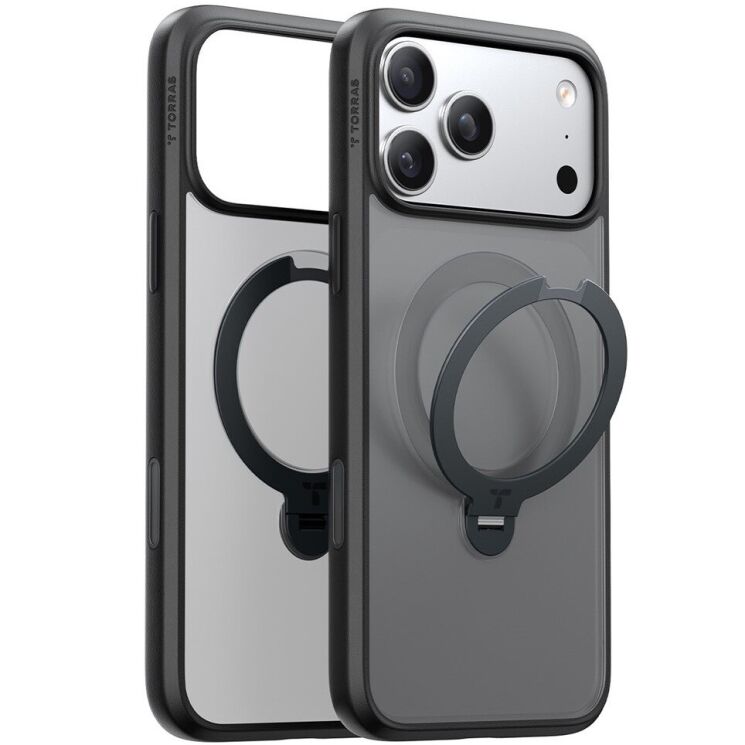 Захисний чохол TORRAS Ostand Spin MagSafe для Apple iPhone 17 Pro - Black: фото 2 з 8