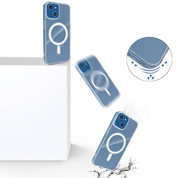 Захисний чохол UniCase AirBag MagSafe для Apple iPhone 15 - Transparent: фото 8 з 8