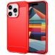 Защитный чехол UniCase Carbon для Apple iPhone 15 Pro - Red (329309R). Фото 1 из 8