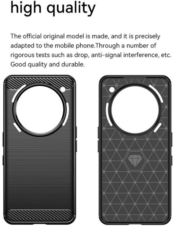 Защитный чехол UniCase Carbon для Nothing Phone (3a) Pro - Black: фото 11 из 12