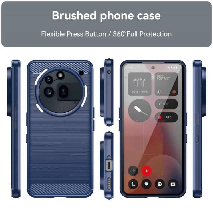 Защитный чехол UniCase Carbon для Nothing Phone (3a) Pro - Black: фото 8 из 12