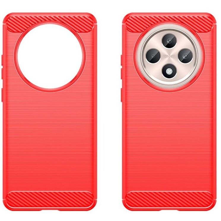 Защитный чехол UniCase Carbon для OPPO Reno 12 F/FS - Red: фото 2 из 8
