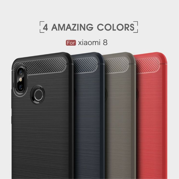 Защитный чехол UniCase Carbon для Xiaomi Mi 8 - Red: фото 10 из 11