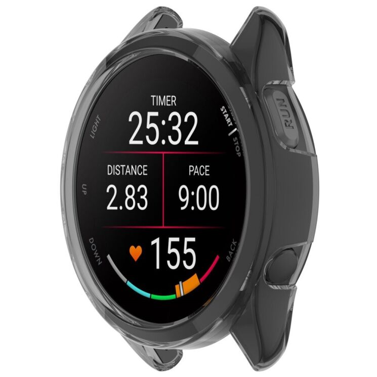 Защитный чехол UniCase Clear Cover для Garmin Forerunner 165 / 165 Music - Transparent Black: фото 2 из 7