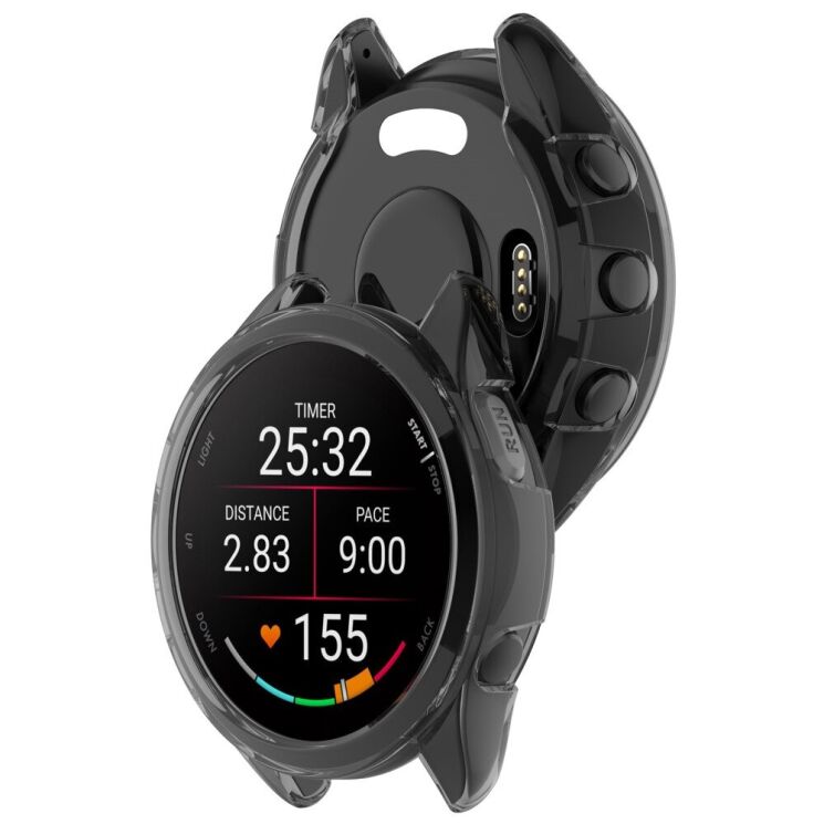 Защитный чехол UniCase Clear Cover для Garmin Forerunner 165 / 165 Music - Transparent Black: фото 6 из 7