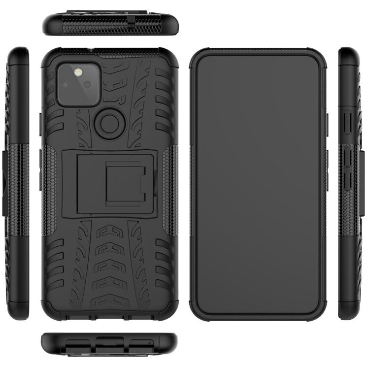 Защитный чехол UniCase Hybrid X для Google Pixel 5 - All Black: фото 3 из 19