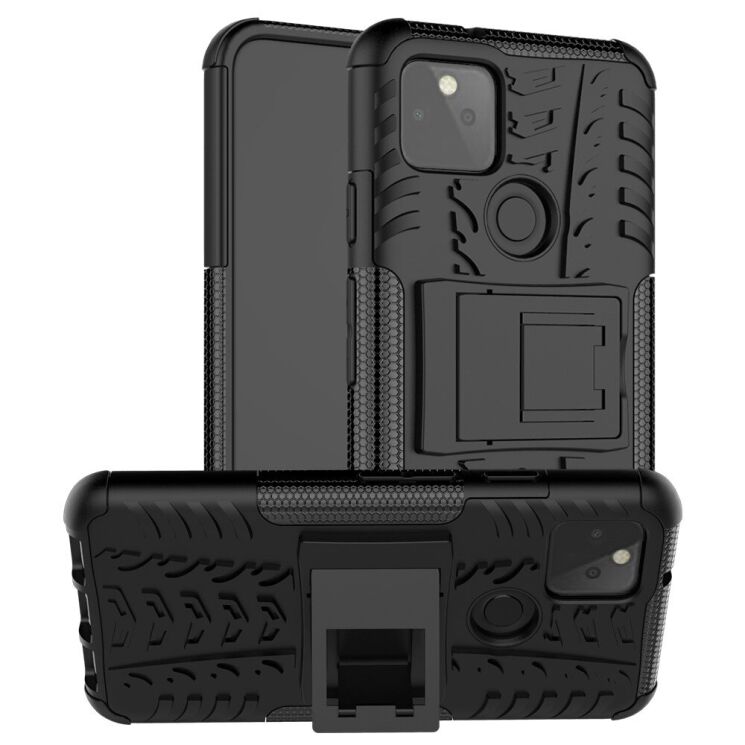 Защитный чехол UniCase Hybrid X для Google Pixel 5 - All Black: фото 1 из 19