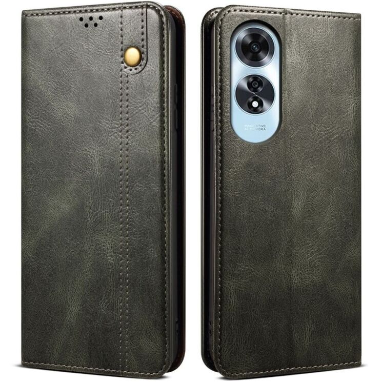 Защитный чехол UniCase Leather Wallet для OPPO A60 - Green: фото 1 из 6
