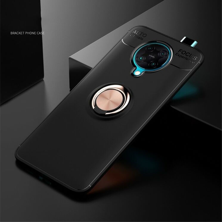 Чохол з магнітним кільцем UniCase Magnetic Ring для Xiaomi Poco F2 Pro / Redmi K30 Pro - Black / Rose Gold: фото 4 з 12