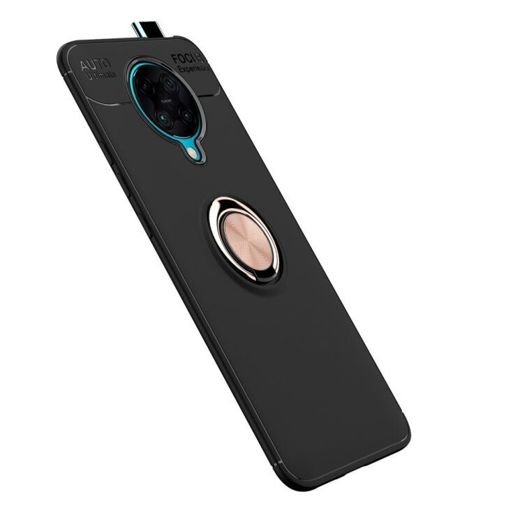 Чохол з магнітним кільцем UniCase Magnetic Ring для Xiaomi Poco F2 Pro / Redmi K30 Pro - Black / Rose Gold: фото 3 з 12