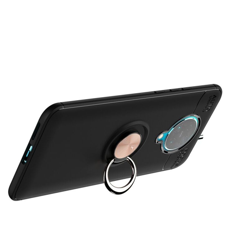Чохол з магнітним кільцем UniCase Magnetic Ring для Xiaomi Poco F2 Pro / Redmi K30 Pro - Black / Rose Gold: фото 2 з 12