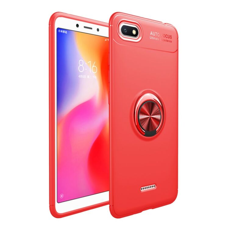 Чехол с магнитным кольцом UniCase Magnetic Ring для Xiaomi Redmi 6A - Red: фото 1 из 12
