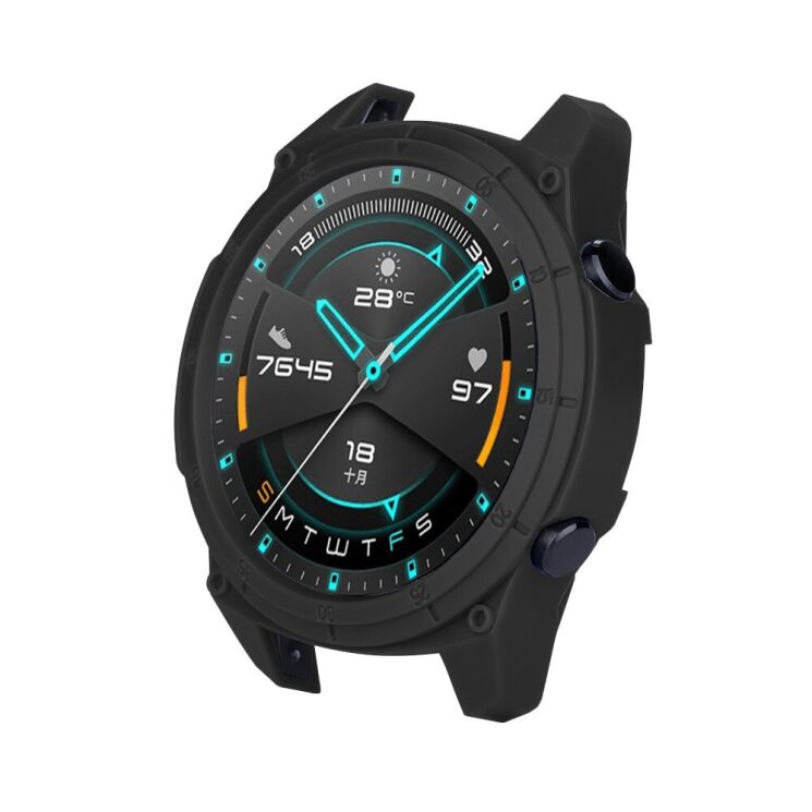 Защитный чехол UniCase Silicone Cover для Huawei Watch GT2 46mm - Black: фото 3 из 5
