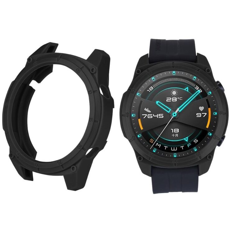 Защитный чехол UniCase Silicone Cover для Huawei Watch GT2 46mm - Black: фото 1 из 5