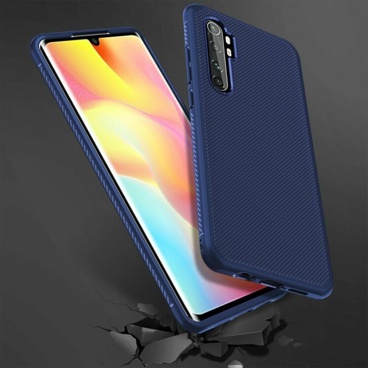 Защитный чехол UniCase Twill Soft для Xiaomi Mi Note 10 Lite - Blue: фото 3 из 8