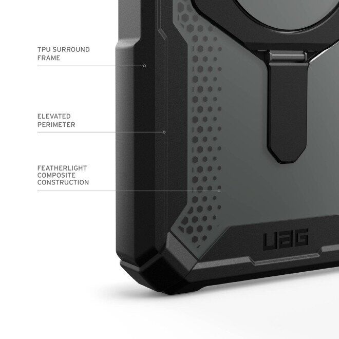 Защитный чехол URBAN ARMOR GEAR (UAG) Plasma XTE для Apple iPhone 15 Pro (114442114097) - Black / Orange: фото 14 из 17