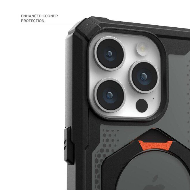Защитный чехол URBAN ARMOR GEAR (UAG) Plasma XTE для Apple iPhone 15 Pro (114442114097) - Black / Orange: фото 15 из 17