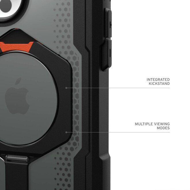 Защитный чехол URBAN ARMOR GEAR (UAG) Plasma XTE для Apple iPhone 15 Pro (114442114097) - Black / Orange: фото 16 из 17